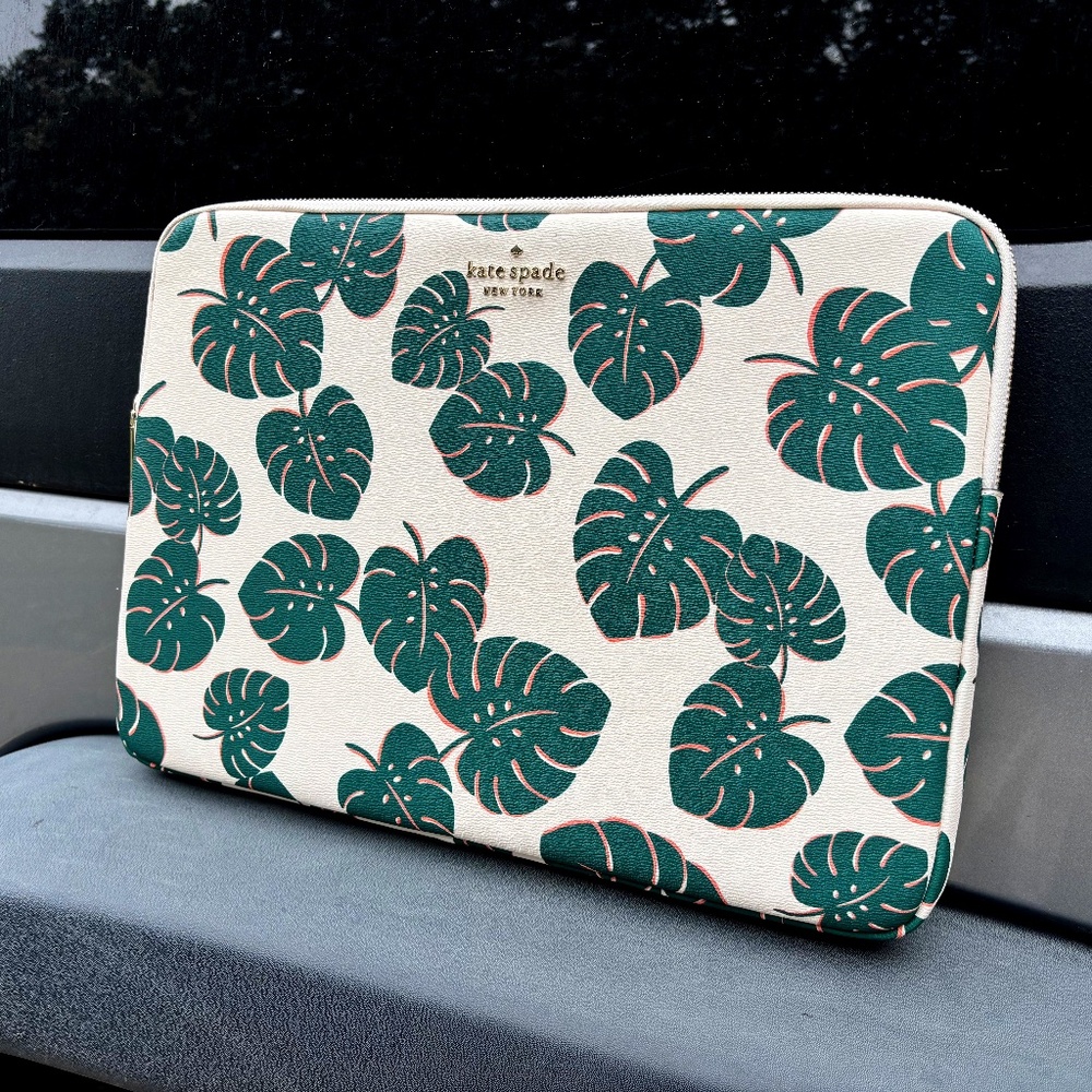 Kate Spade Laptop Sleeve - Monstera Leaves